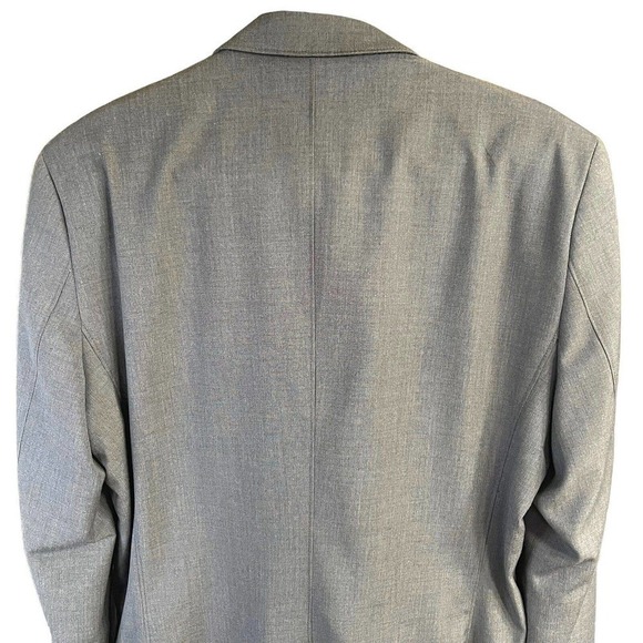Structure Gray Wool Blend Patch Pocket Two-Button Sport Coat Blazer Jacket Sz M - Picture 4 of 8